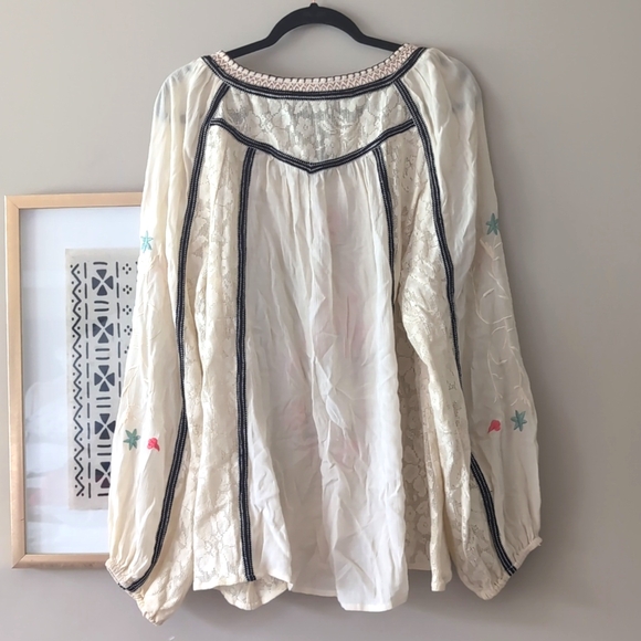 Free People Tiger Lily Embroidered Blouse - Picture 6 of 8
